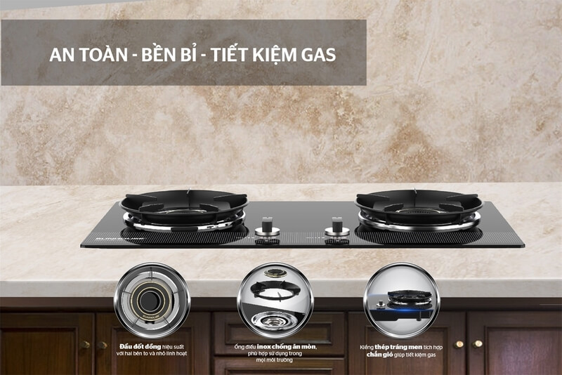 Bếp gas âm kính Sunhouse SHB61030-V