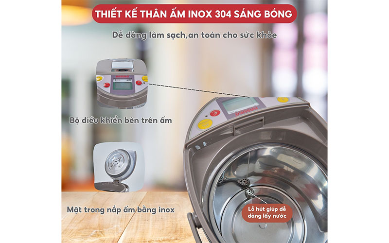 Bình thủy điện hasuka hsk-5399 11 Bình thủy điện Hasuka HSK-5399