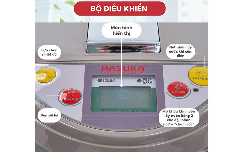 Bình thủy điện hasuka hsk-5399 10 Bình thủy điện Hasuka HSK-5399