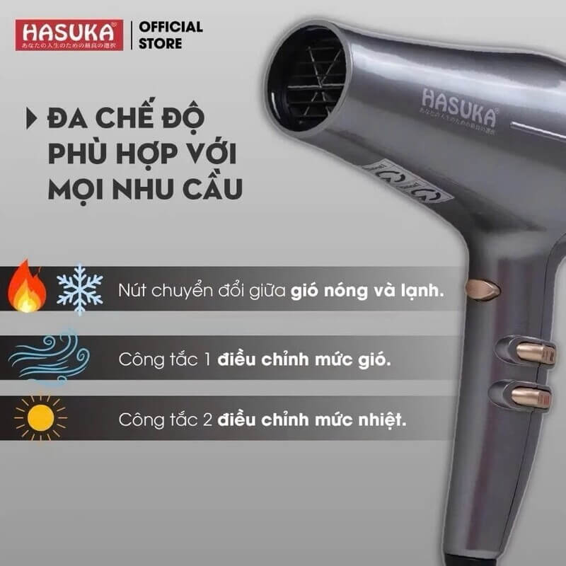 Máy sấy tóc hasuka hsk-168 7 Máy sấy tóc Hasuka HSK-168