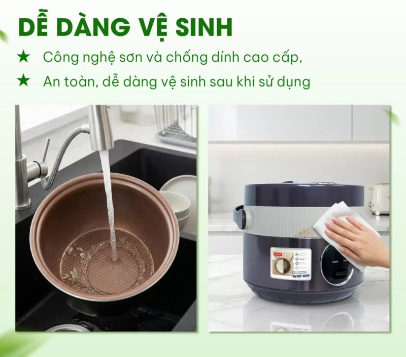 Nồi cơm điện 1,8l hasuka hsk-818 9 Nồi cơm điện 1,8L Hasuka HSK-818