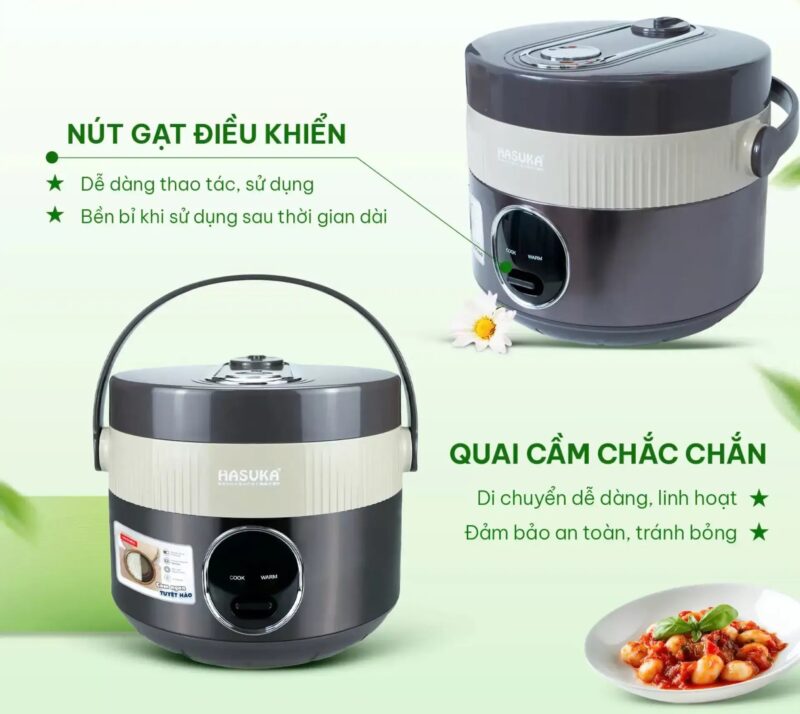 Nồi cơm điện 1,8l hasuka hsk-818 8 Nồi cơm điện 1,8L Hasuka HSK-818