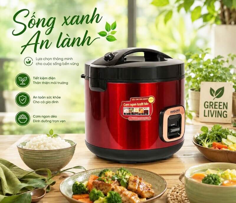 Nồi cơm điện hasuka hsk-863 3. 2 lít 11 Nồi cơm điện Hasuka HSK-863 3.2 lít