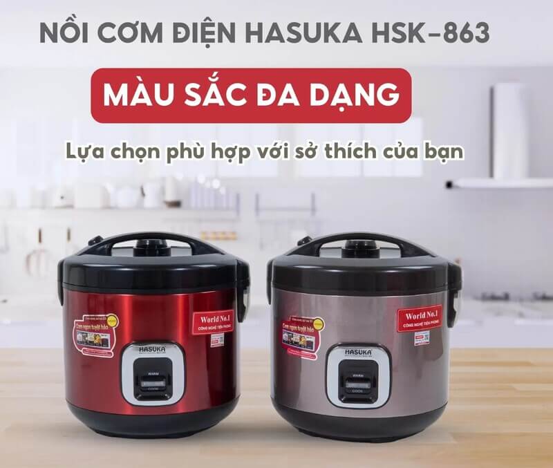 Nồi cơm điện hasuka hsk-863 3. 2 lít 5 Nồi cơm điện Hasuka HSK-863 3.2 lít