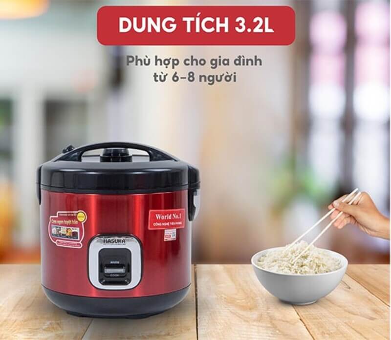 Nồi cơm điện hasuka hsk-863 3. 2 lít 6 Nồi cơm điện Hasuka HSK-863 3.2 lít