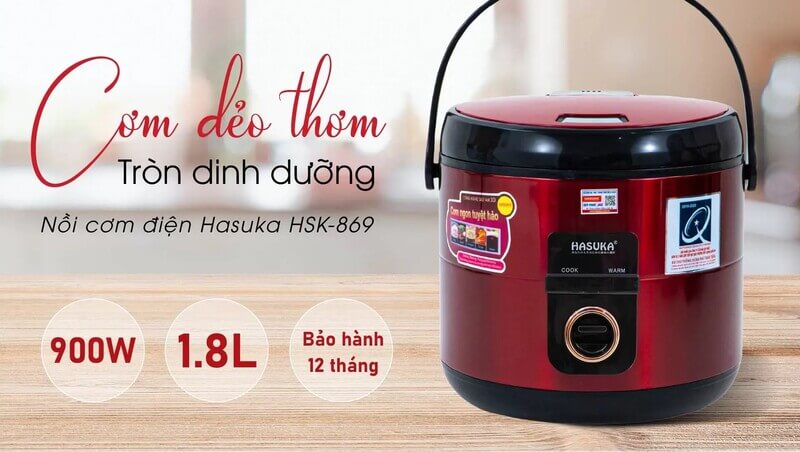 Nồi cơm điện hasuka hsk-869 1. 8 lít 7 Nồi cơm điện Hasuka HSK-869 1.8 lít