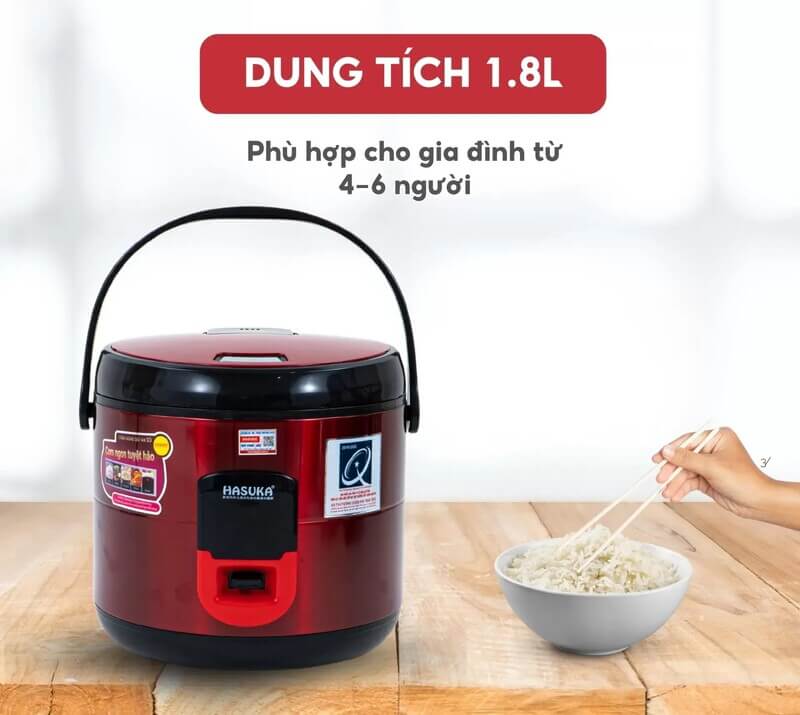 Nồi cơm điện hasuka hsk-869 1. 8 lít 9 Nồi cơm điện Hasuka HSK-869 1.8 lít