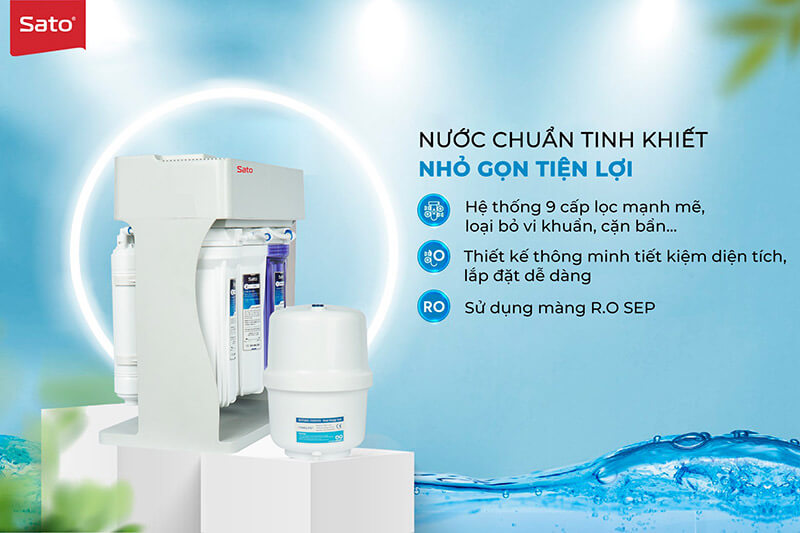 Máy lọc nước sato kt939t 12 Máy lọc nước Sato để gầm RO KT939T