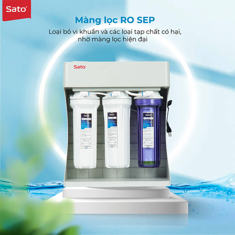 Máy lọc nước sato kt939t 9 Máy lọc nước Sato để gầm RO KT939T
