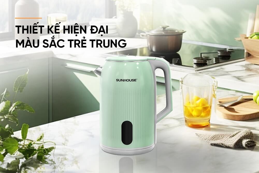 Ấm siêu tốc inox 2 lớp 2. 8l sunhouse shd1364 7 Ấm siêu tốc inox 2 lớp 2.8L Sunhouse SHD1364