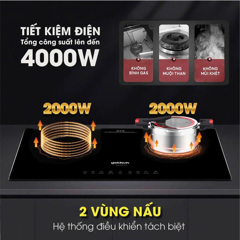 Bếp từ đôi goldsun gdi7410-v 7 Bếp từ đôi Goldsun GDI7410-V