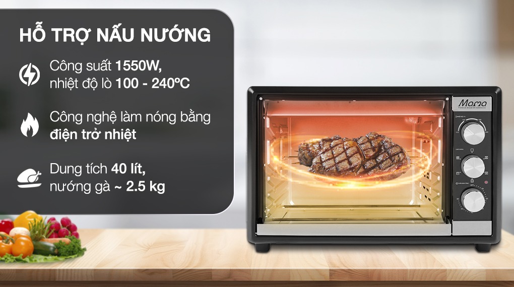 LÒ NƯỚNG 40L SUNHOUSE MAMA SHD4240 công suất lớn 