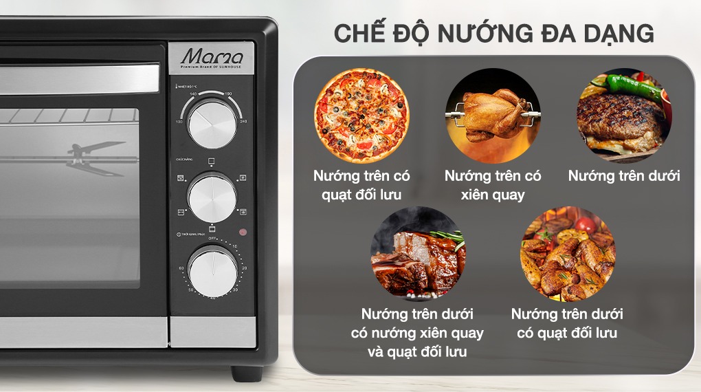 LÒ NƯỚNG 40L SUNHOUSE MAMA SHD4240 đa dạng chức năng