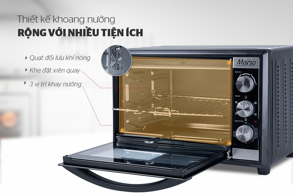 LÒ NƯỚNG 40L SUNHOUSE MAMA SHD4240 dung tích lớn