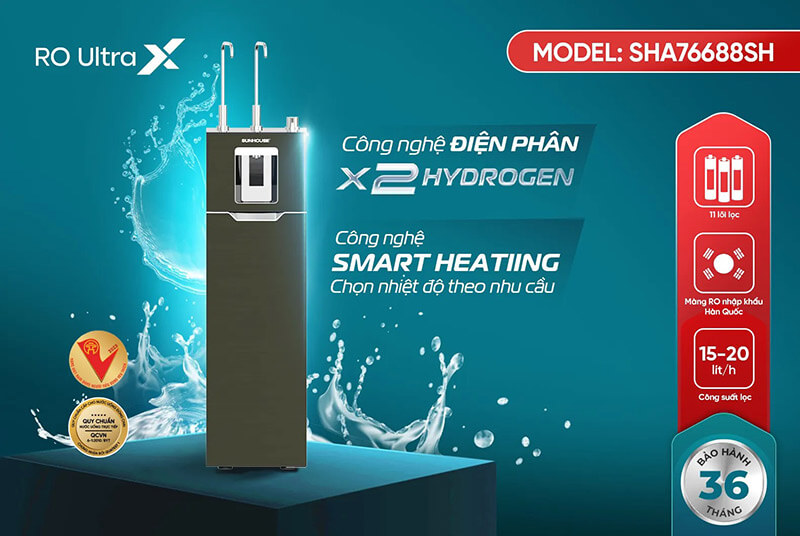 Máy lọc nước ro ultrax sunhouse sha76688sh 11 lõi 12 Máy lọc nước RO UltraX SUNHOUSE SHA76688SH