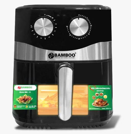 Nồi chiên không dầu bamboo bbc-10 10,5 lít 1800w 8 Nồi Chiên Không Dầu Bamboo BBC-10 10,5 Lít, 1800W