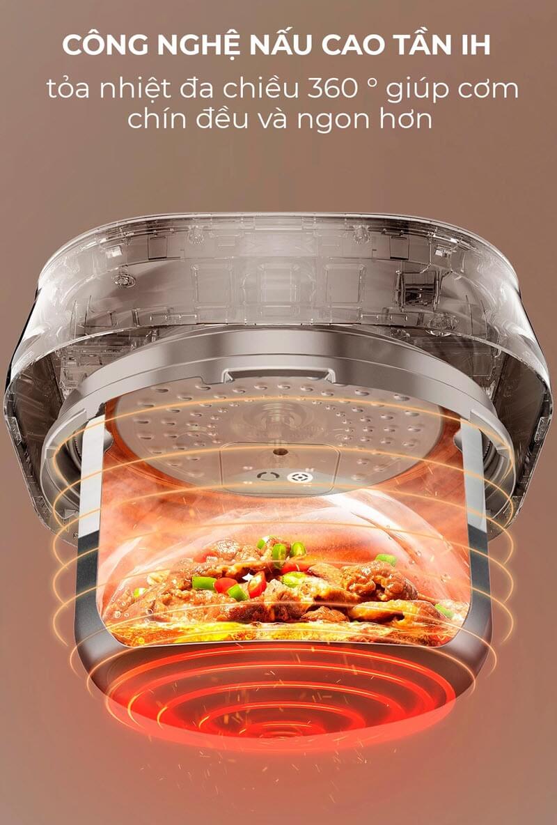 Nồi cơm điện cao tần sato 15ct011 1. 5l 5 Nồi cơm điện cao tần Sato 15CT011 1.5L với công nghệ nấu cao tần IH