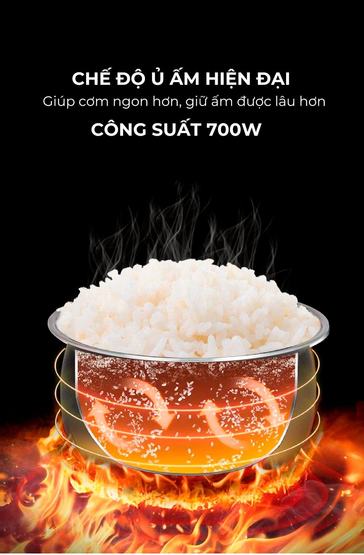 Nồi cơm điện lòng niêu sato 18f062. Nd 10 Nồi cơm điện lòng niêu Sato 18F062.ND với công nghệ hiện đại