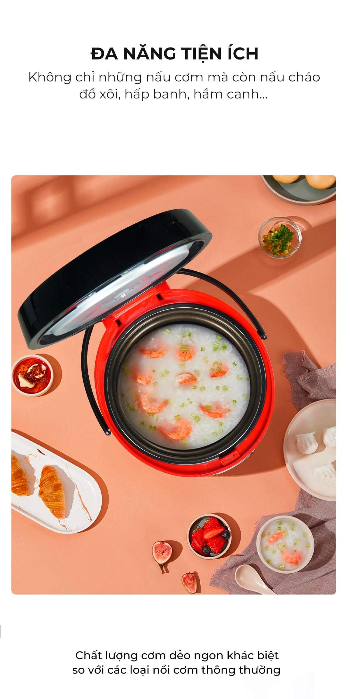 Nồi cơm điện lòng niêu sato 18f062. Nd 9 Nồi cơm điện lòng niêu Sato 18F062.ND đa dạng chức năng