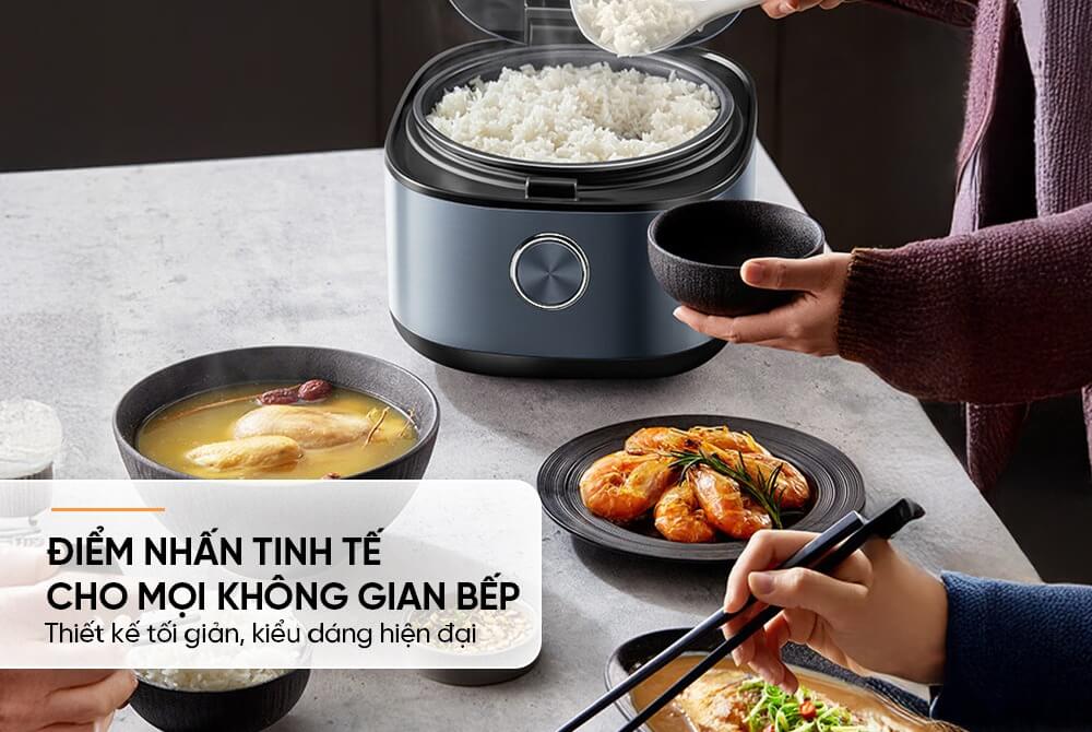 Nồi cơm điện tử 1. 8l sunhouse shd8916 8 Nồi cơm điện tử 1.8L Sunhouse SHD8916 thiết kế hiện đại