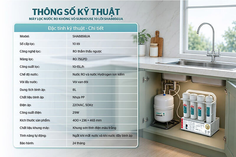 Máy lọc nước RO SUNHOUSE