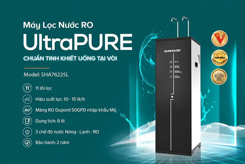 Máy lọc nước ro ultrapure sunhouse sha76225l 11 lõi nóng lạnh 13 Máy lọc nước RO UltraPURE SUNHOUSE SHA76225L